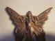 Ornate Art Nouveau Era Copper Winged Fairy Finial Or Finding,  Good Patina Finials photo 5
