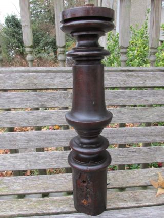 Antique Turned Newel Post Part,  Old House Post,  Architectural Salvage, photo