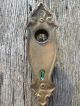 Vintage Old Impressive Antique Bronze Door Knob Backplate By Yale & Towne Door Plates & Backplates photo 4