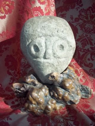 Taino Cemi Stones; 2 Large Ancient Aliens photo