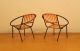 Rare Miniature Mid Century Hoop Chairs 1950s Salesman Samples Iron Mid-Century Modernism photo 2