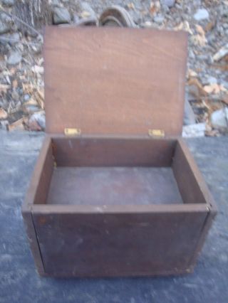 Antique Primitive Wood Wooden Box With Hidden Stash Compartment Unique photo