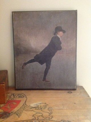Portrait Print Of Skating Minister Mounted On Canvas photo