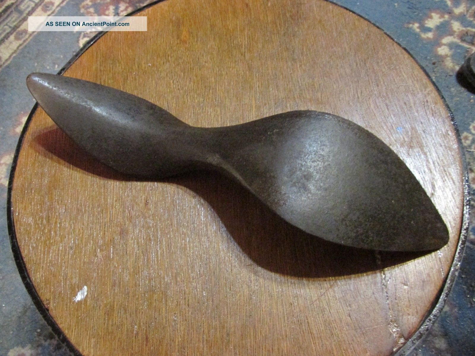 Antique Cast Iron Shoe Last Shoemakers Cobbler Anvil Form Mold Tool Primitive Primitives photo