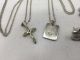 3 Sterling Silver Necklaces W/ Pendants & 3 Pairs Of Earrings 32.  7 Grams Other Antique Sterling Silver photo 7