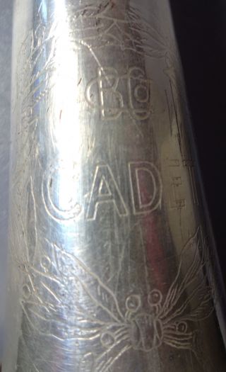 Vintage Nickel Plated 1929 Clarinet Cadet Model By Harry Bettoney No Reser photo