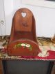 Antique Primitive Vintage Baby Doll Wood Cradle Crib Bed Hand Carved & Painted Baby Cradles photo 6