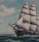 Antique Authentic Signed T.  Bailey,  Clipper Ship O/c Oil Painting,  Nr Other Maritime Antiques photo 2