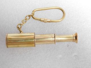 Brass Spyglass Telescope Keychain Keyring Pirates Scope Christmas Gift Year photo