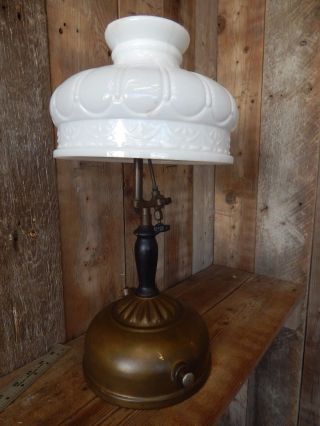 Antique Brass Coleman Instant - Lite 8 12 Lamp Vintage Rustic Cabin Decor Light photo