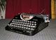 Fabulous Antique Glossy Black Klein Continental Typewriter From1939;.  76years Old Typewriters photo 3