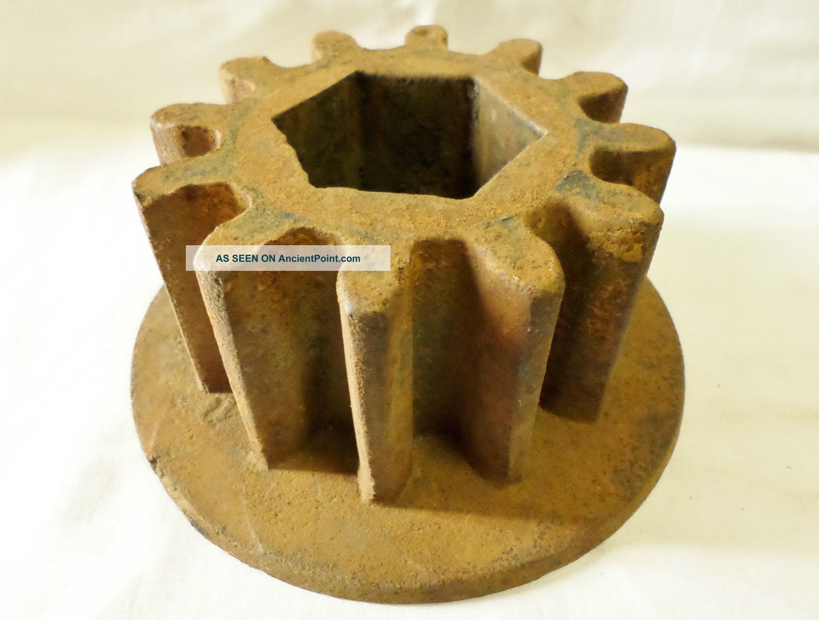 Antique Cast Iron Industrial Machine Age Gear Sprocket Cog Steampunk Rustic Other Mercantile Antiques photo