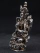 Tibet Decorated Handwork Old Miao Silver Carved Buddha Wonderful Statue Other Antique Chinese Statues photo 1