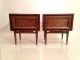 Vintage Mid Century Modern Pair Walnut Nightstands End Tables Danish Style Eames Post-1950 photo 1