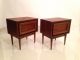 Vintage Mid Century Modern Pair Walnut Nightstands End Tables Danish Style Eames Post-1950 photo 2
