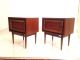 Vintage Mid Century Modern Pair Walnut Nightstands End Tables Danish Style Eames Post-1950 photo 4