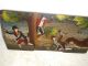 Very Old Oil Painting,  { Large Snail Chasing Men Away } Is Antique Other Antique Decorative Arts photo 3