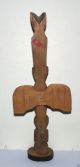 Antique Native American Indian Northwest Coast Wood Totem Sculpture No Res Native American photo 3