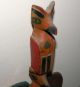 Antique Native American Indian Northwest Coast Wood Totem Sculpture No Res Native American photo 6