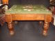 Antique Early To Mid 1900 ' S Needlepoint Footstool 1900-1950 photo 8
