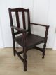 Antique Child ' S Mahogany Slat Back Chair.  Use For Doll Or Bear Display 1900-1950 photo 2