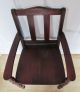 Antique Child ' S Mahogany Slat Back Chair.  Use For Doll Or Bear Display 1900-1950 photo 3