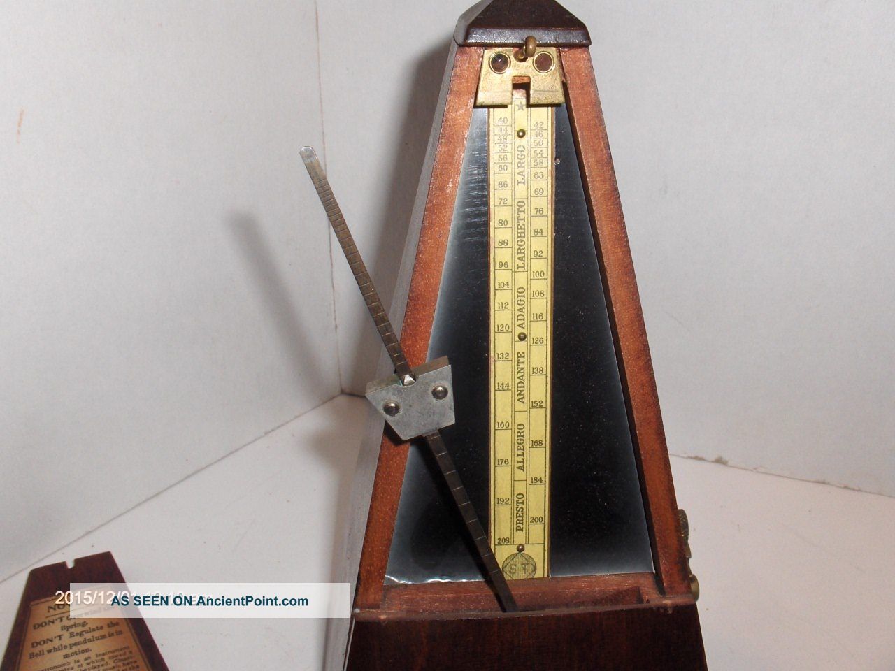 Antique Seth Thomas Metronome De Maelzel No.  309,  9.  5 