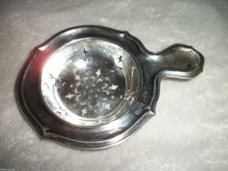 Vintage Joseph Gloster Sterling Silver Intricate Pattern Handled Tea Strainer photo