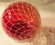 Japanese Netted Red Glass Fishing Net Float/buoy 3 1/8 