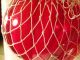 Japanese Netted Red Glass Fishing Net Float/buoy 3 1/8 