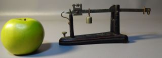 1870 Miniature Cast Iron & Brass Saleman’s Sample Scale By Fairbanks photo