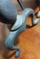 Antique Pair Eagle Andirons Brass & Iron Open Wing Eagles Sitting On Brass Ball Fireplaces & Mantels photo 4