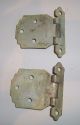 1 Pair - Vintage Rockford Art Deco Cabinet Door Hinges - Surface Mount - Usa Made Other Antique Hardware photo 1