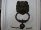 Vintage Harrogate Lion Brass Head Door Knocker And Striker England Door Bells & Knockers photo 6