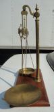 Vintage Birmingham Brass Balance Scale With Wood Base.  Rare Scales photo 4