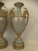 Pair (2) Antique Victorian Style Bronzed Ormolu Porcelain Mantel Garniture Vase Vases photo 3