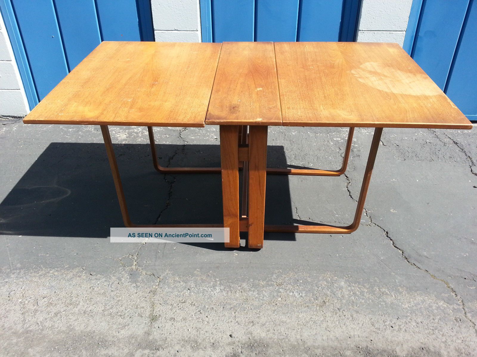 Rare Gudme Mobelfabrik Denmark Modern Drop Leaf Table Restoration Project Danish Mid-Century Modernism photo