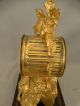 Antique 19thc Victorian French Young Boy Hunter Figural Gold Gilt Mantel Clock Clocks photo 5