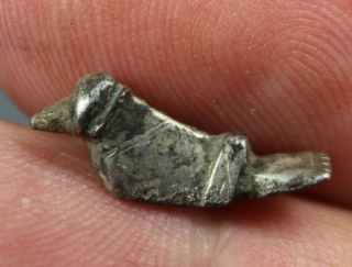 Little Dove,  Silver Amulet,  Fitting,  Roman Imperial,  1st To 2nd Century A.  D. photo