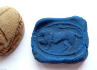 Circa.  400 - 100 B.  C Ancient Egypt Stone Scarab Beetle Amulet Seal Pendant photo