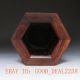 Old Chinese Hardwood Hollow Handwork Carved Hollow Out Hexagonal Shape Brush Pot Brush Pots photo 2