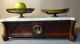 Victorian Apothecary Balance Scale W/marble Top Brass Pans Scales photo 3