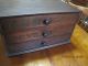 Antique Walnut 3 Drawer Eureka Country Store Spool Cabinet Thread Display Furniture photo 1