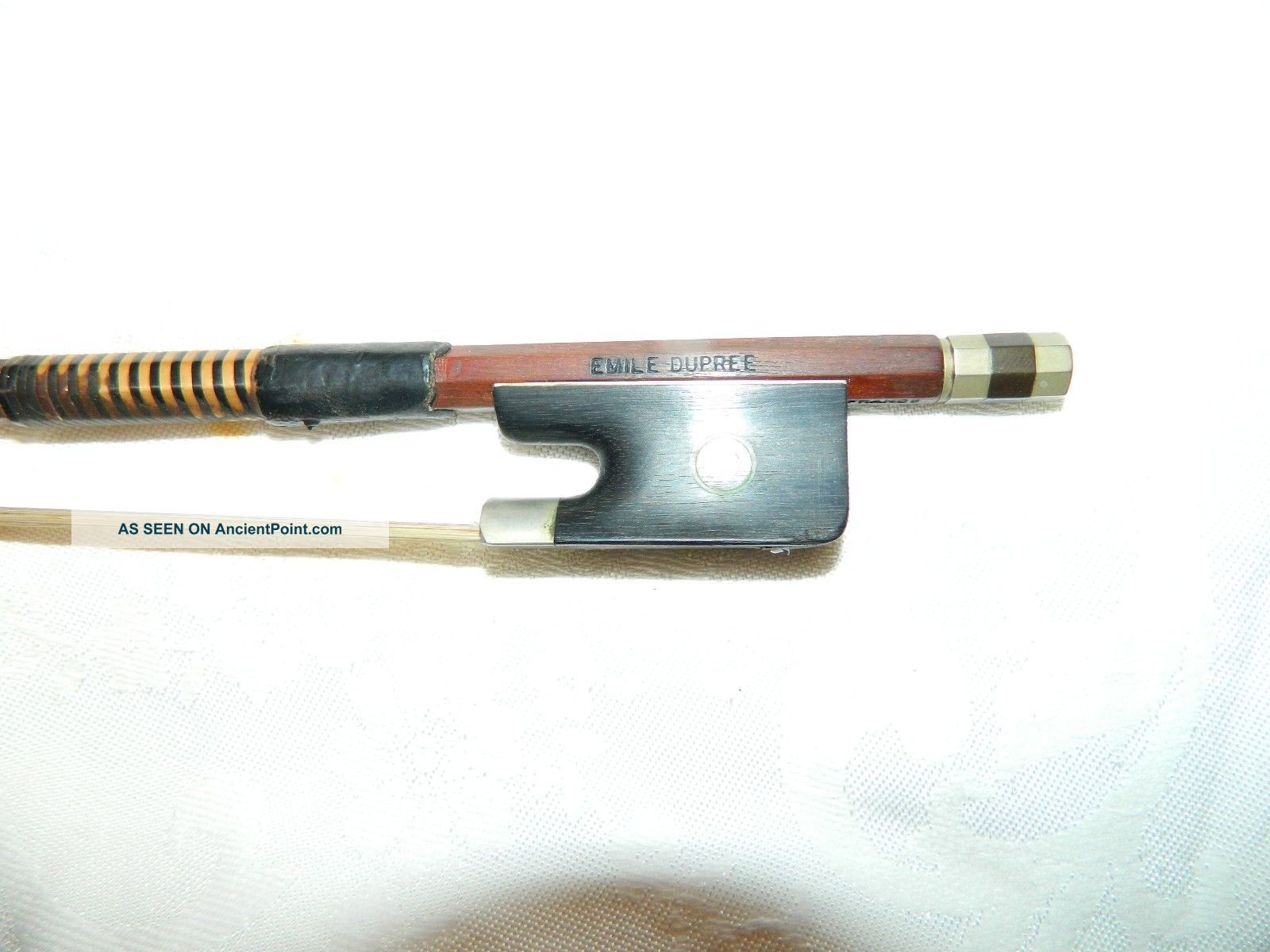 Old Cello Bow Stamped Emile Dupree String photo