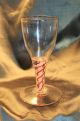 Dutch Or Georgian Opaque Double Twist Wine Glass Twist (1 Red,  1 White) C.  1760 Stemware photo 2