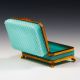 Antique French Light Turquois Opaline Glass Hinged Jewelry Box Casket Diamond Other Antique Glass photo 5