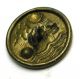 Antique Brass Button Balloon Over Ocean Pictorial W/ Setting Sun & Birds Buttons photo 1