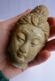 Antiquity Fragment Ancient Chinese Head Guan Yin/ Buddhavista.  Stone/clay? Rare. Chinese photo 1