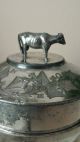 Antique Middletown Victorian Silverplate Butter Dish With Figural Cow Finial Butter Dishes photo 1