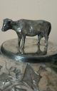 Antique Middletown Victorian Silverplate Butter Dish With Figural Cow Finial Butter Dishes photo 4